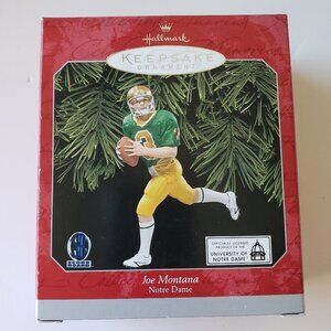 NWT - Hallmark Keepsake Ornament - 1998 Joe Montana, Notre Dame Football